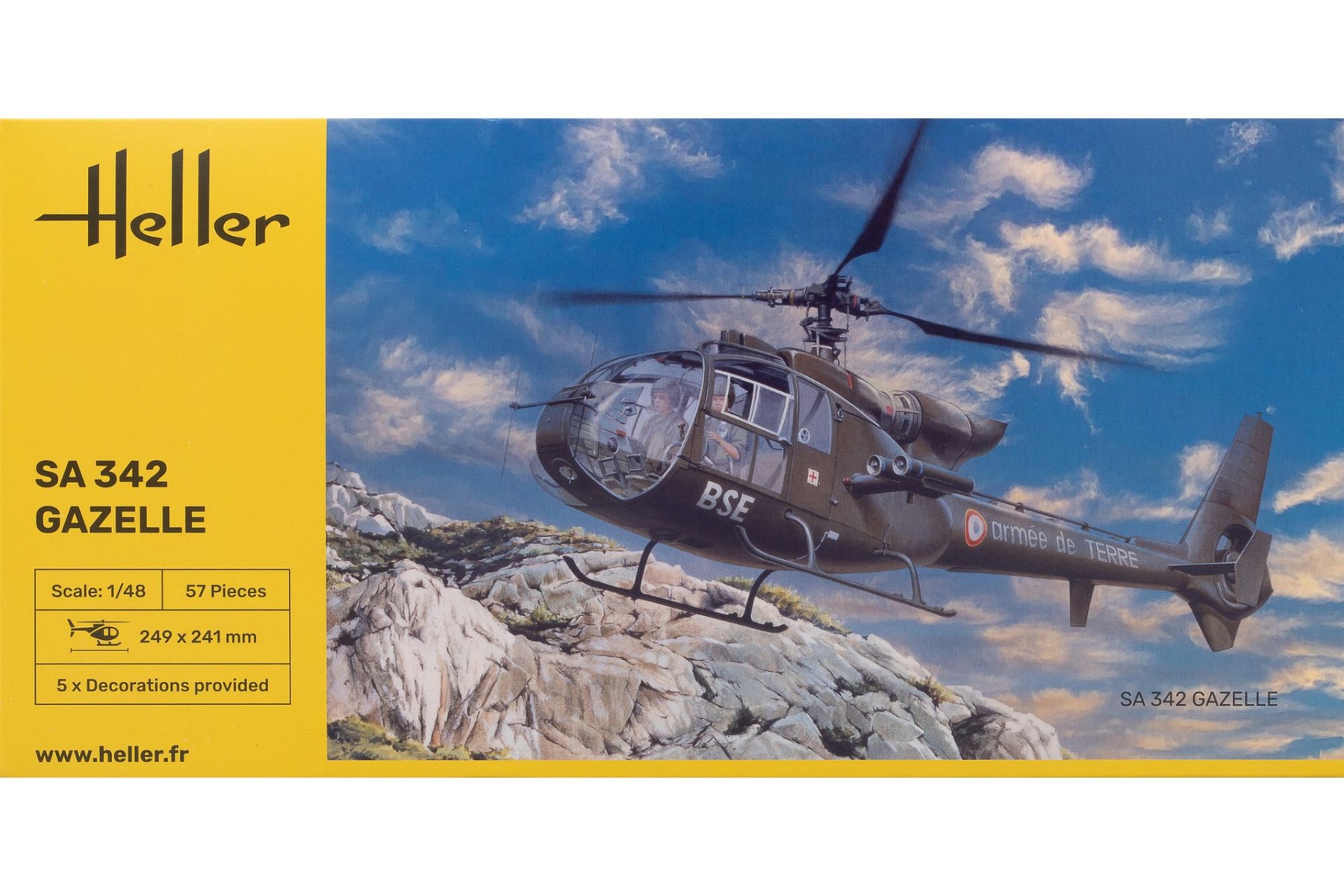 Heller HE80486 SA 342 Gazelle,  model kit