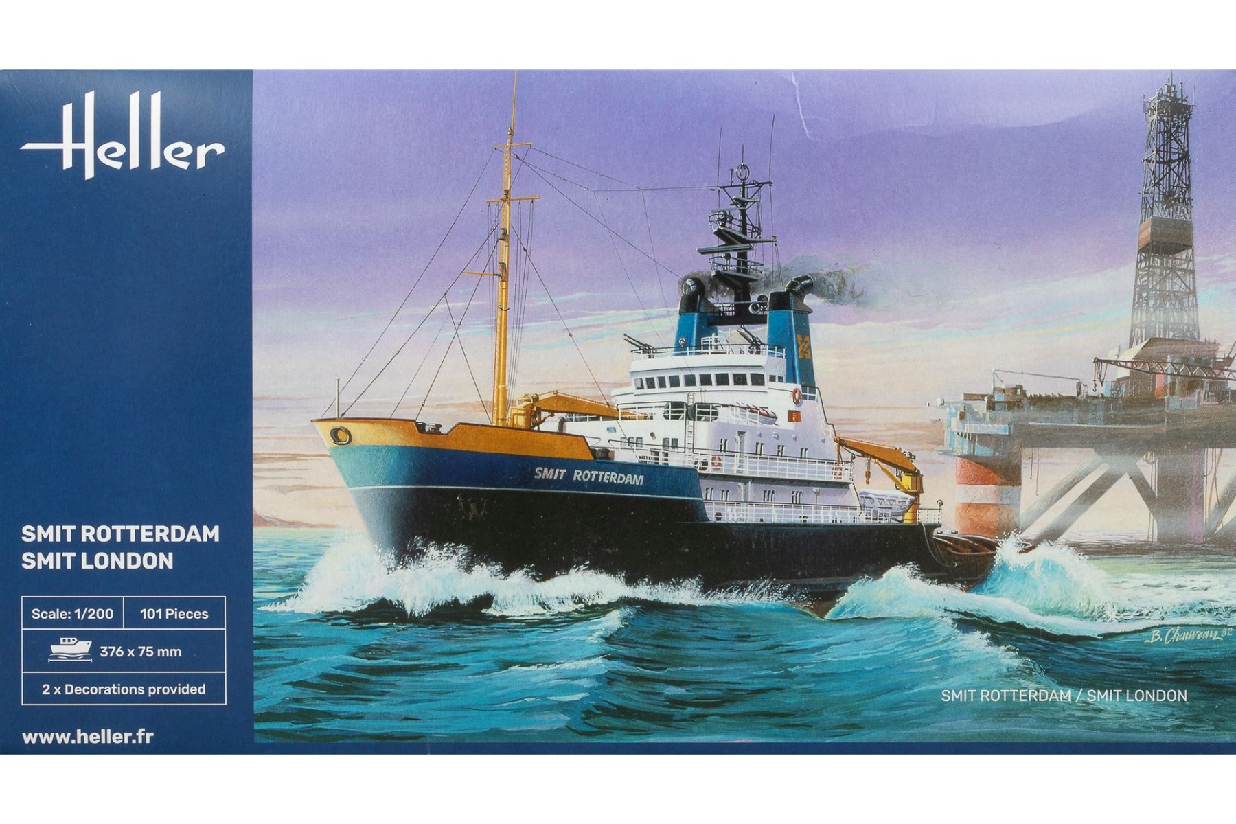 Heller HE80620 SMIT Rotterdam / SMIT London  seagoing tugboat, model kit