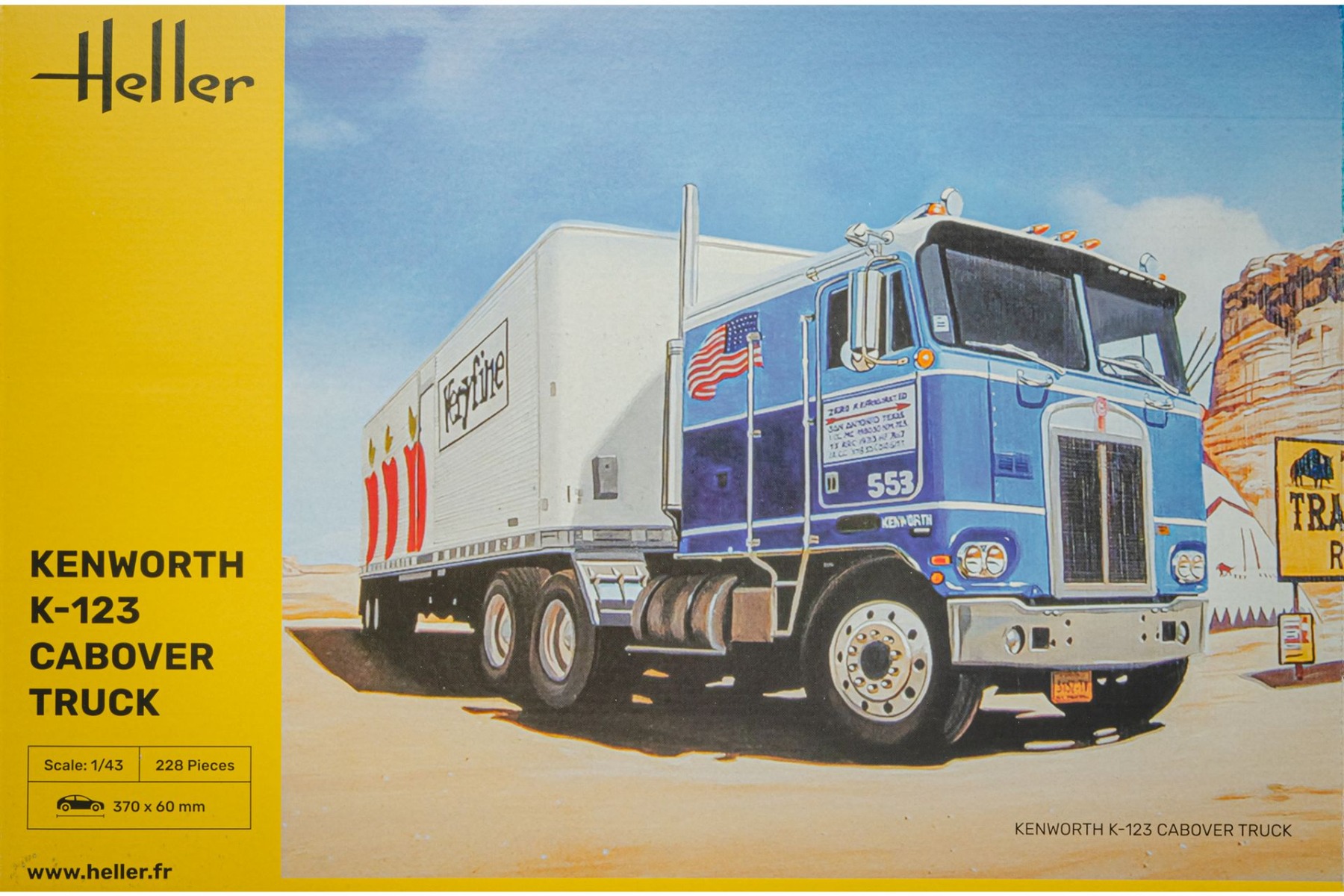 Heller HE80793 Kenworth K-123 Cabover Truck, model kit