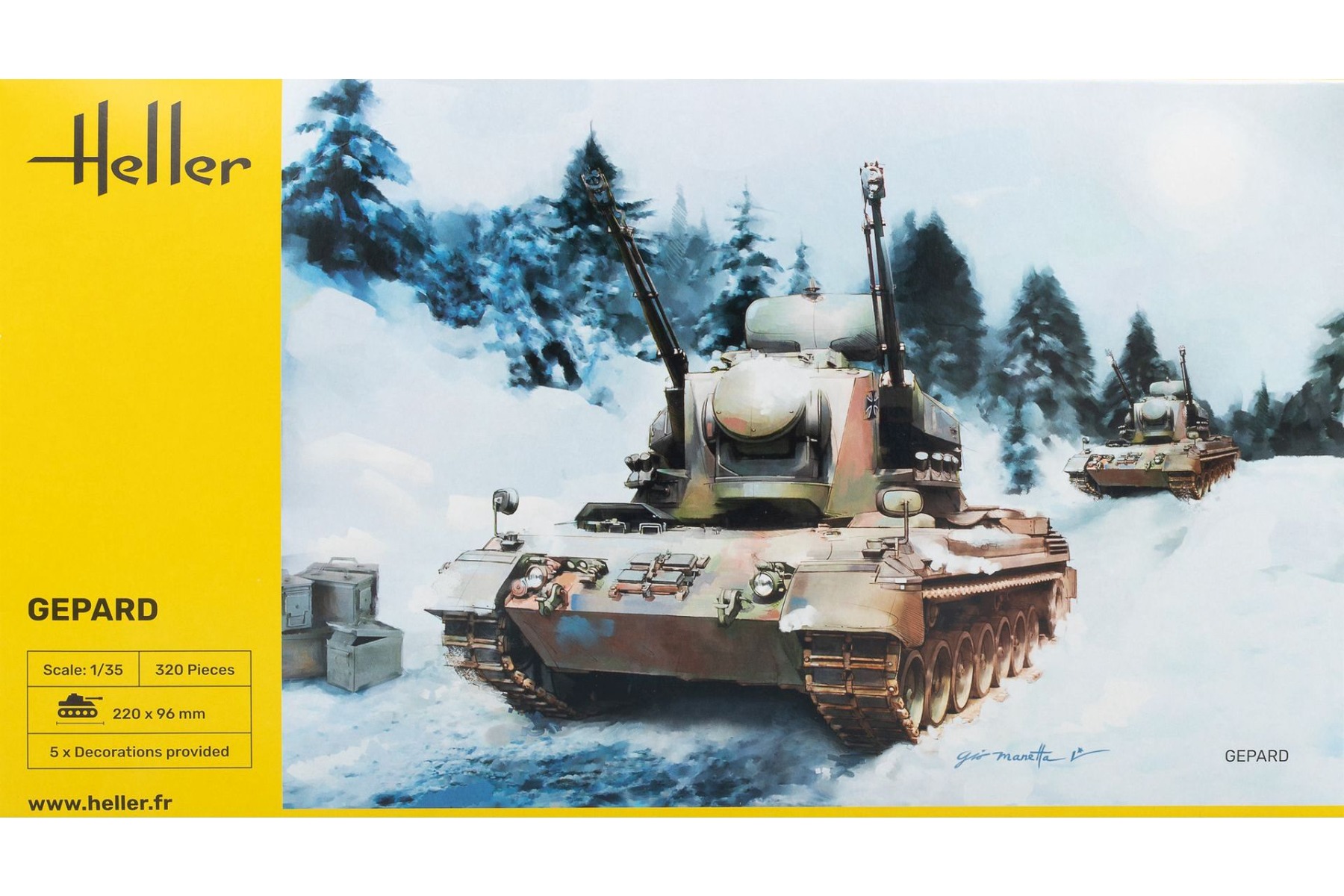 Heller HE81127 Gepard self-propelled artillery, model kit