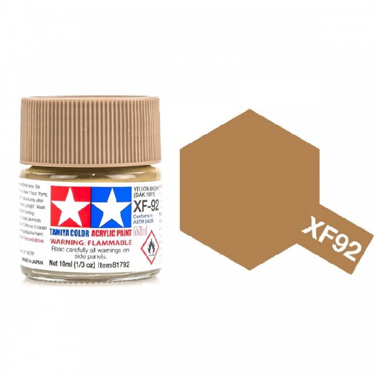 Tamiya TA81792 Acrylic paint XF92 /Yellow-Brown (DAK 1941)/ 10ml