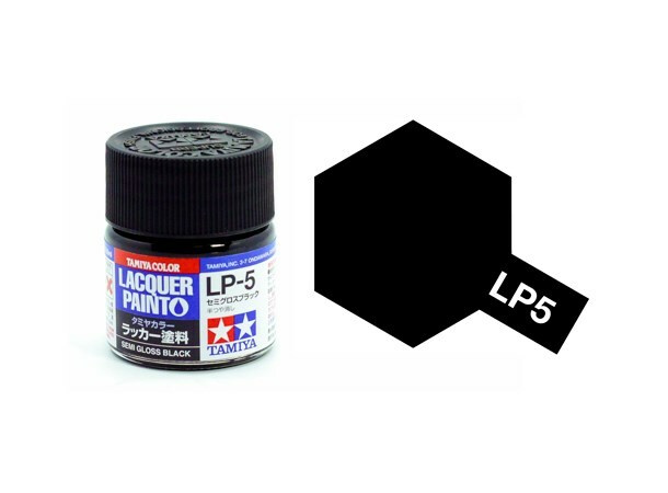Tamiya TA82105 Lacquer Paints LP-5 /Semi Gloss Black/ 10ml