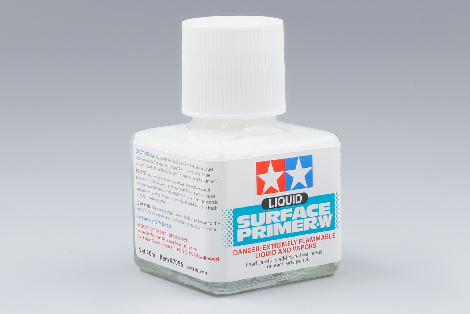Tamiya TA87096 Liquid Surface Primer (White/40ml)