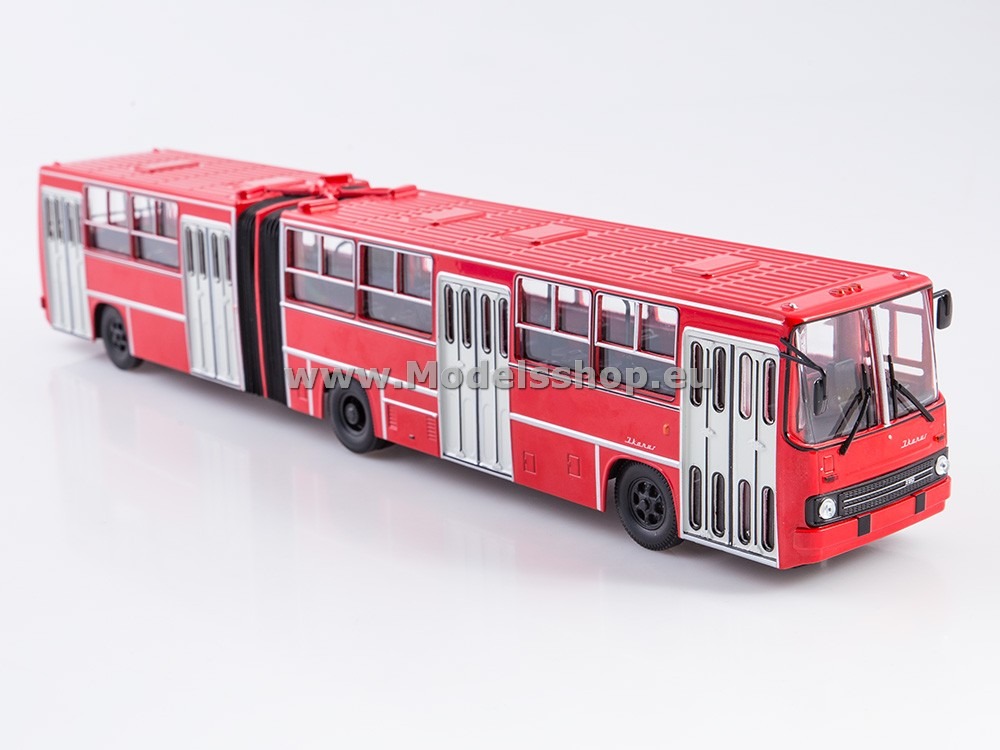 SOV1074 Ikarus-280.33 articulated city bus /red w. white doors/