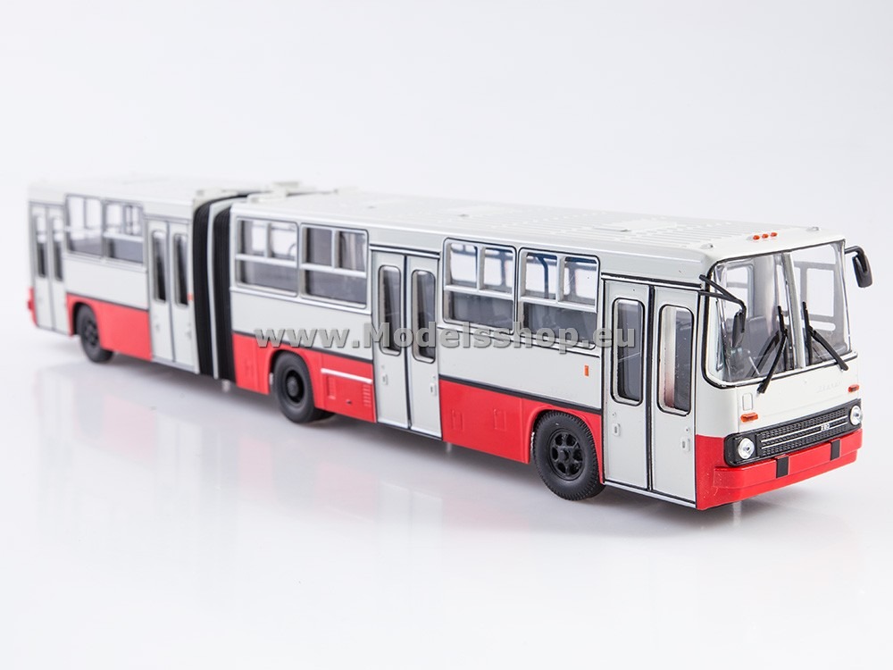 SOV1077 Ikarus-280.64 articulated bus, wide doors /white - red/