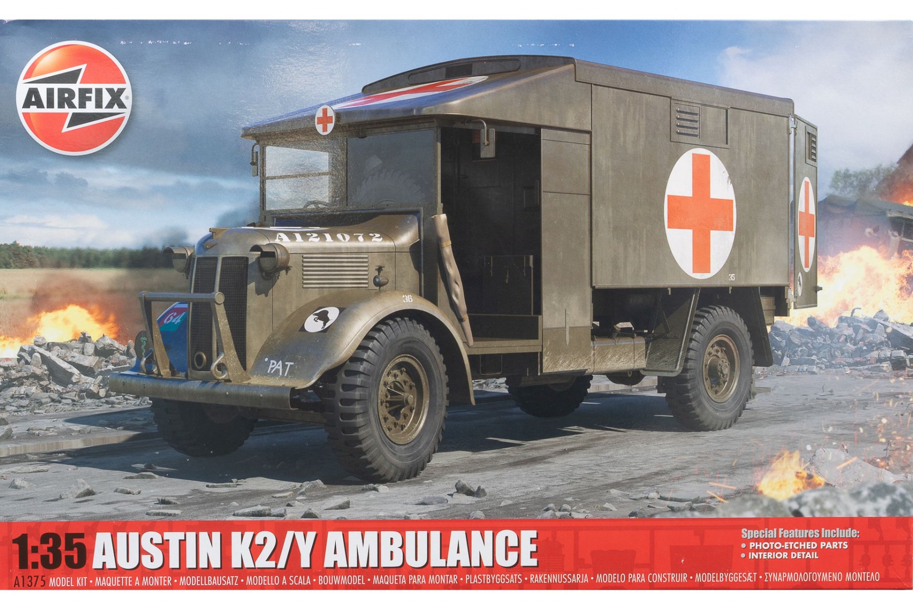 Airfix A1375 British Army Austin K2/Y Ambulance, model kit