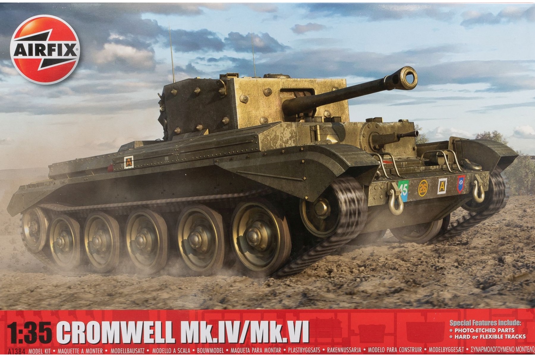 Airfix A1384 Cruiser Mk.VIII A27M Cromwell Mk.IV / Mk.VI, model kit