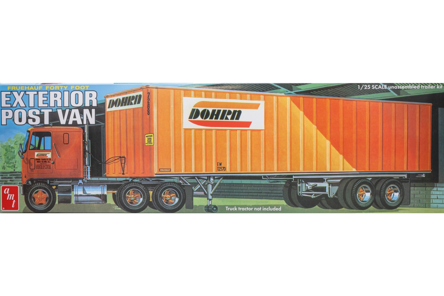 AMT1357/06 Dohrn Fruehauf Exterior Post Van trailer, (Truck tractor not included), model kit