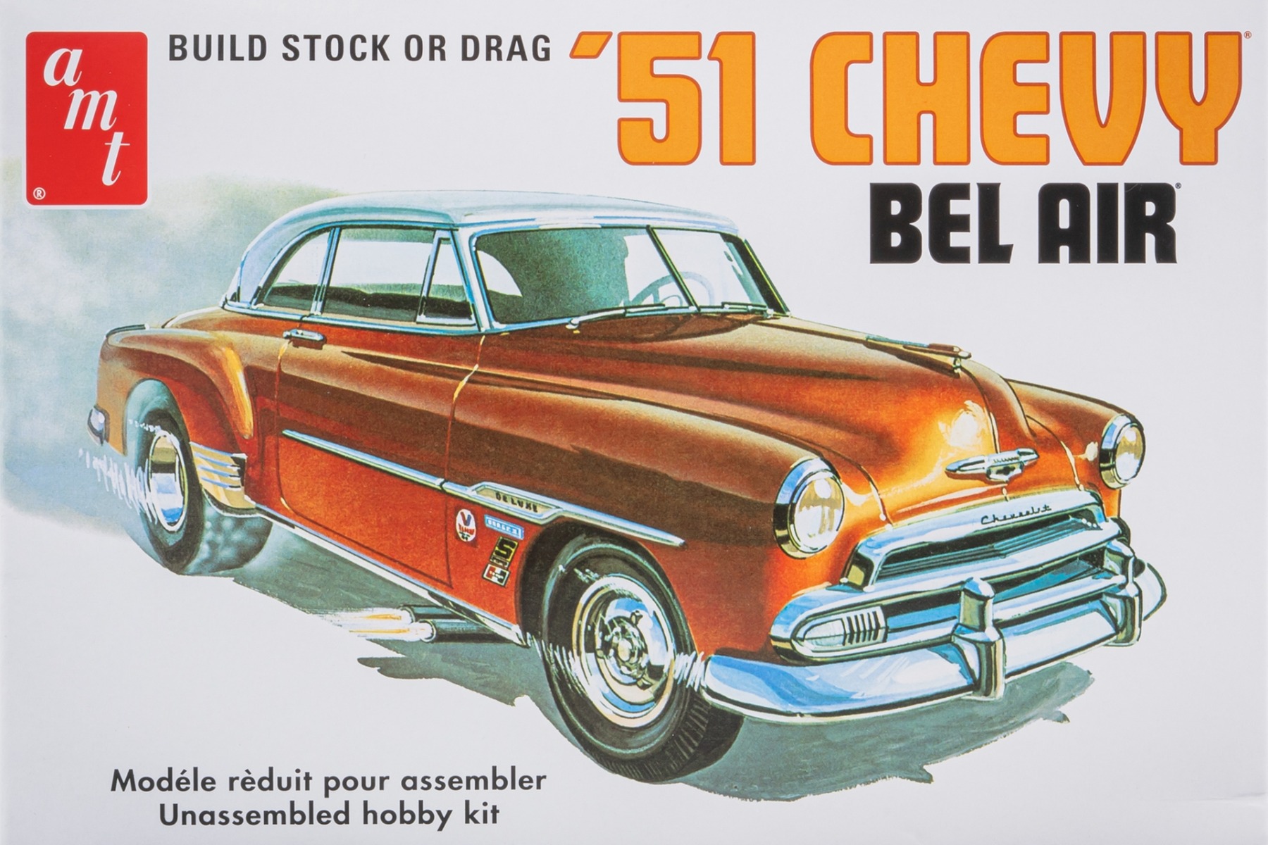 AMT862/12 Chevy Bel Air (2 'n 1), 1951 Stock or Drag, model kit