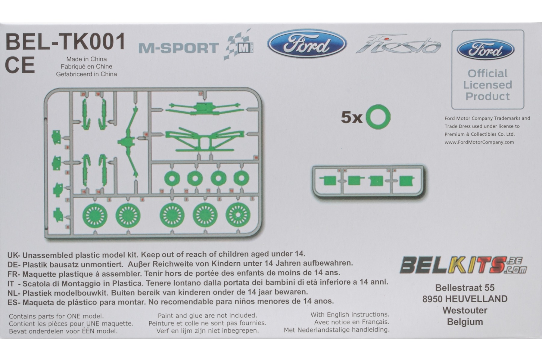Belkits BELTK001 Gravel transkit for Ford Fiesta S2000/RS WRC model kit