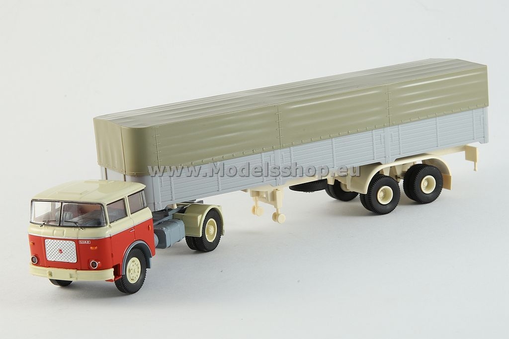 LIAZ 706 tractor truck with semitrailer /red-beige/