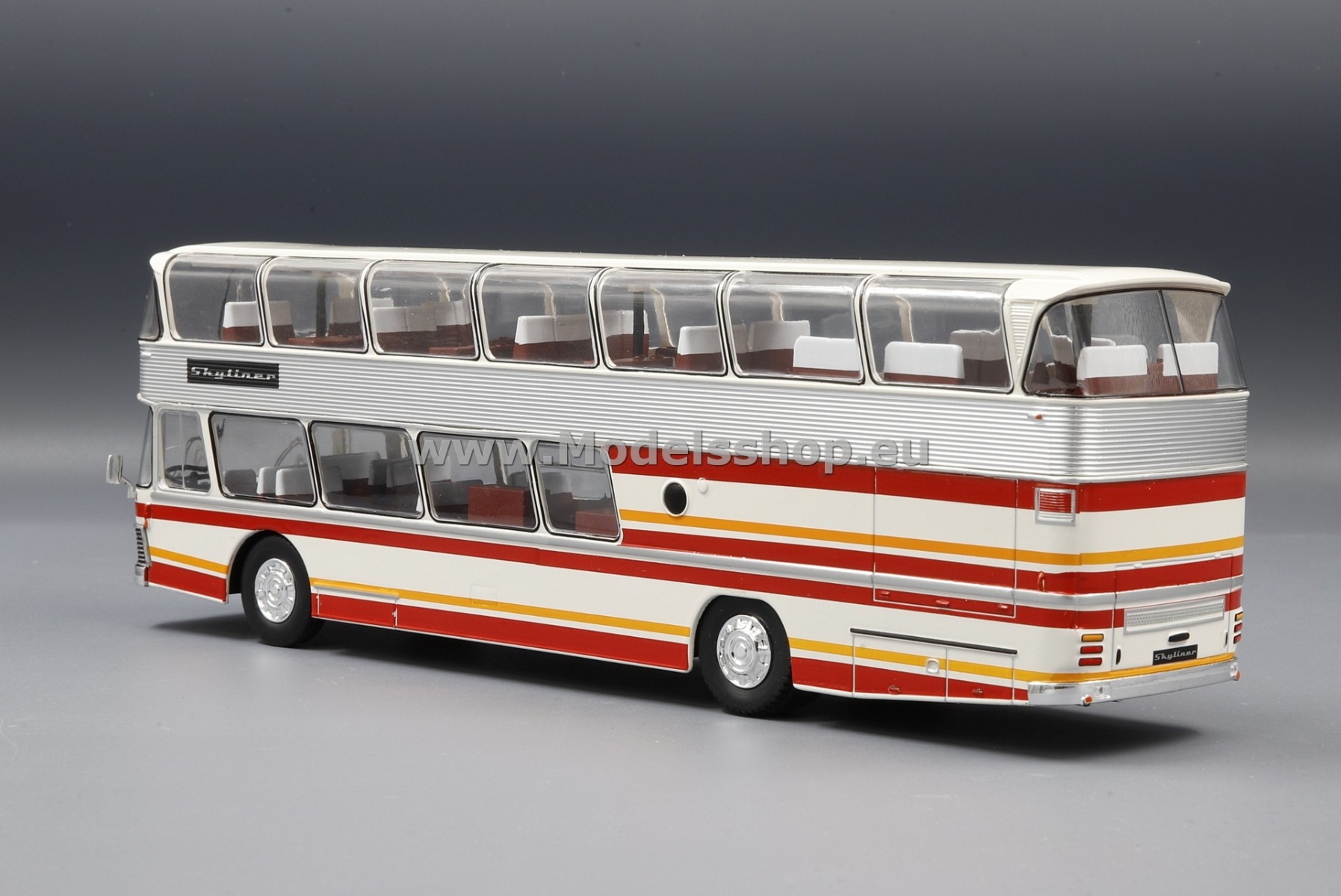 ミニカー NEOPLAN W.DECKER.BUS. IXO BUS033LQ Neoplan NH 22L Skyliner, 1983 /white - red/