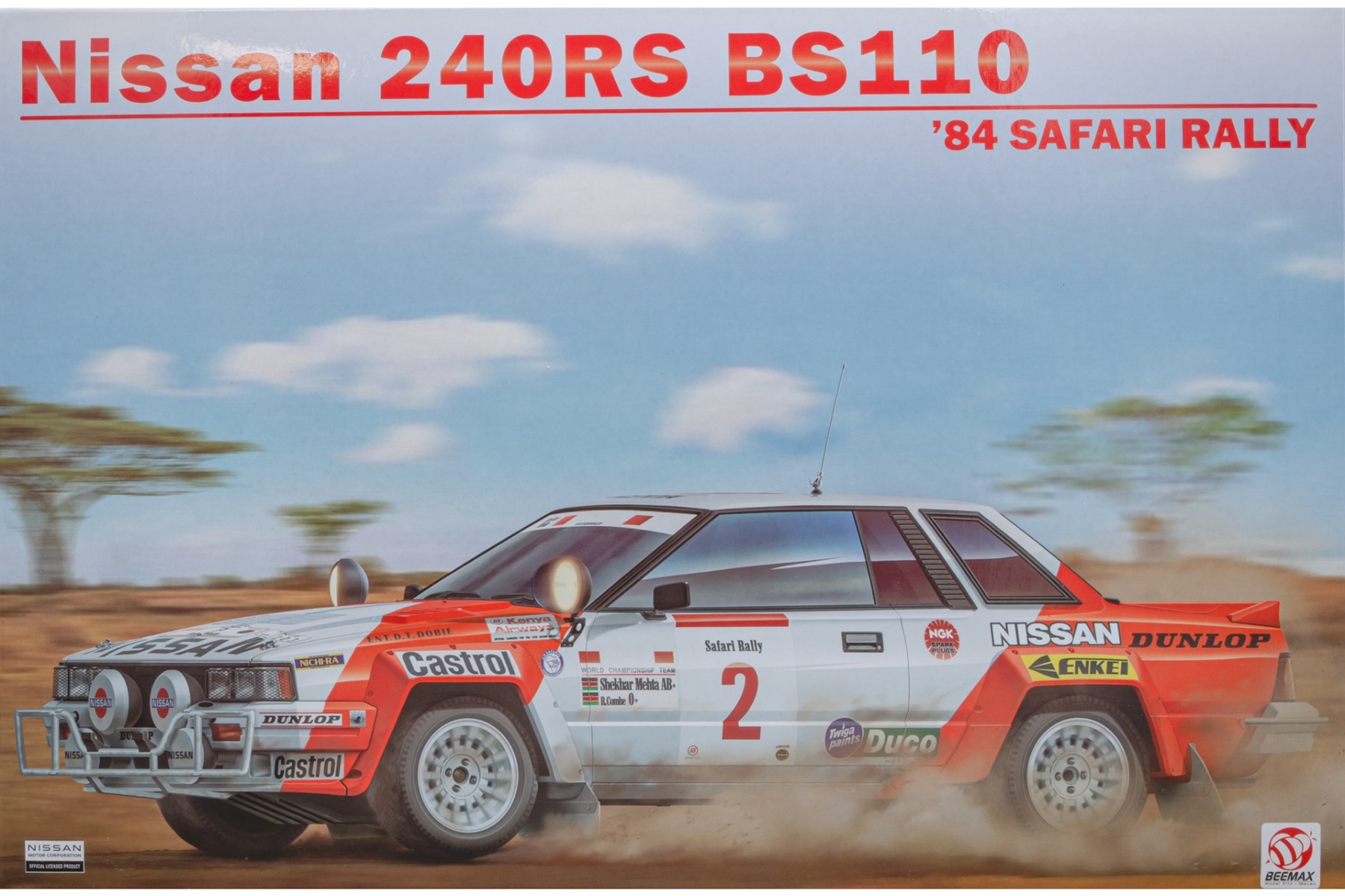 Beemax BEEB24041 Nissan 240RS (BS110) 1984 Safari Rally, model kit