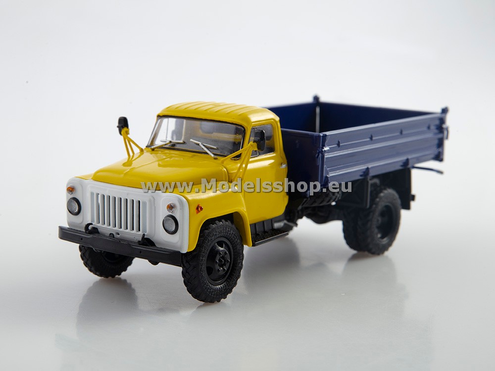 AI1219 SAZ-3507 (GAZ-53) agricultural dump truck /yellow - dark blue/