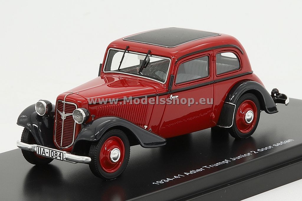 Esval Models EMEU43034A Adler Trumpf Junior 2-door sedan, 1934-39 /red-black/