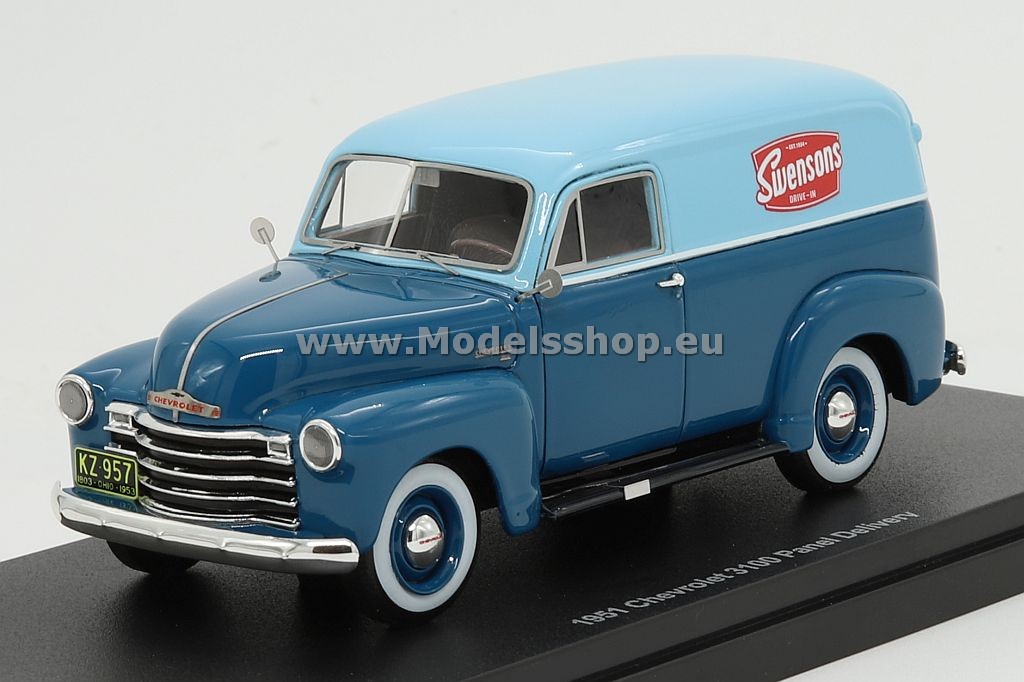 Esval Models EMUS43085C Chevrolet 3100 delivery van, 1949-53 /blue - dark blue/