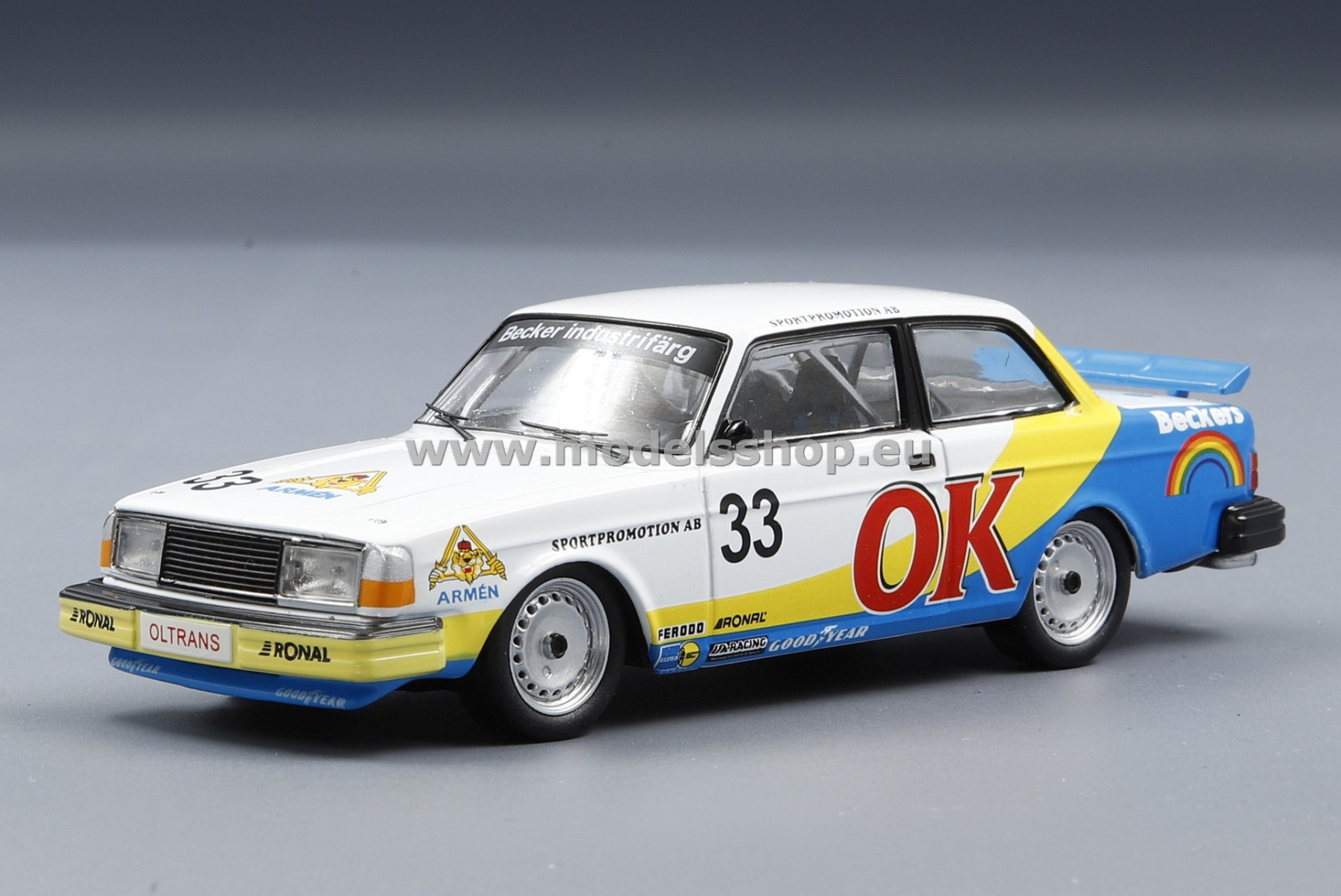 IXO GTM153LQ Volvo 240, No.33, Sportpromotion AB, ETCC, Zolder 1985 P-G.Andersson/G.Petersson/M.Linden