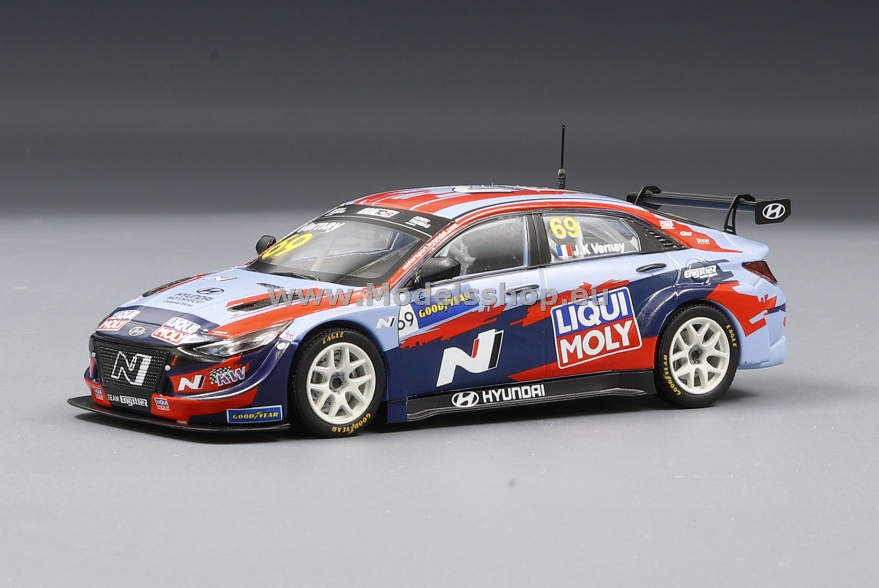 IXO GTM156A Hyundai Elantra N TCR, No.69, Engstler Hyundai N Liqui Moly racing team, Liqui Moly, WTCR, Germany 2021 J-K.Vernay