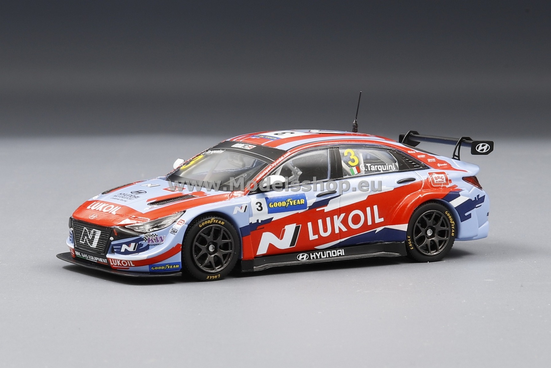 IXO GTM157B Hyundai Elantra N TCR, No.3, BRC Hyundai N LUKOIL SC, Lukoil, WTCR, Portugal 2021 G.Tarquini