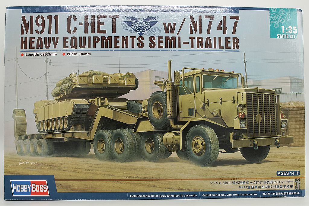HobbyBoss HBS85519 M911 C-HET w/m747 Heavy Equipment Semi-Trailer