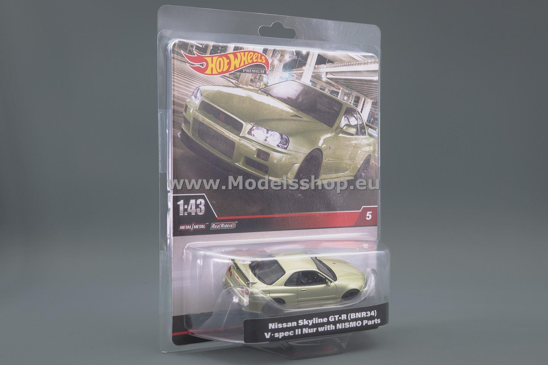Nissan Skyline GT-R34 V-Spec II Nur w/ Nismo parts, Hot Wheels Premium