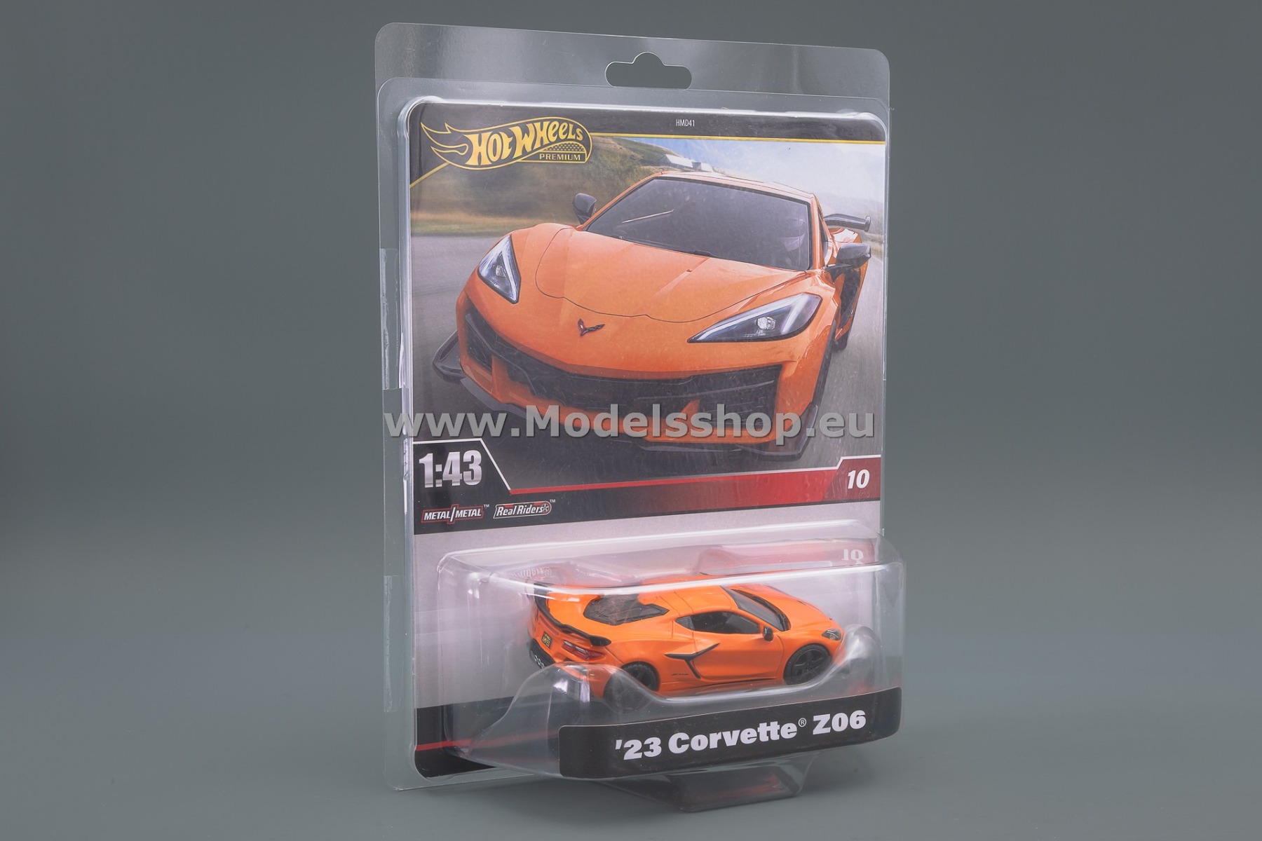 ミニカー '23 Corvette Z06 Hot Wheels 1:43 Hot Wheels Premium '23 Corvette Z06 No. 2 Real Riders