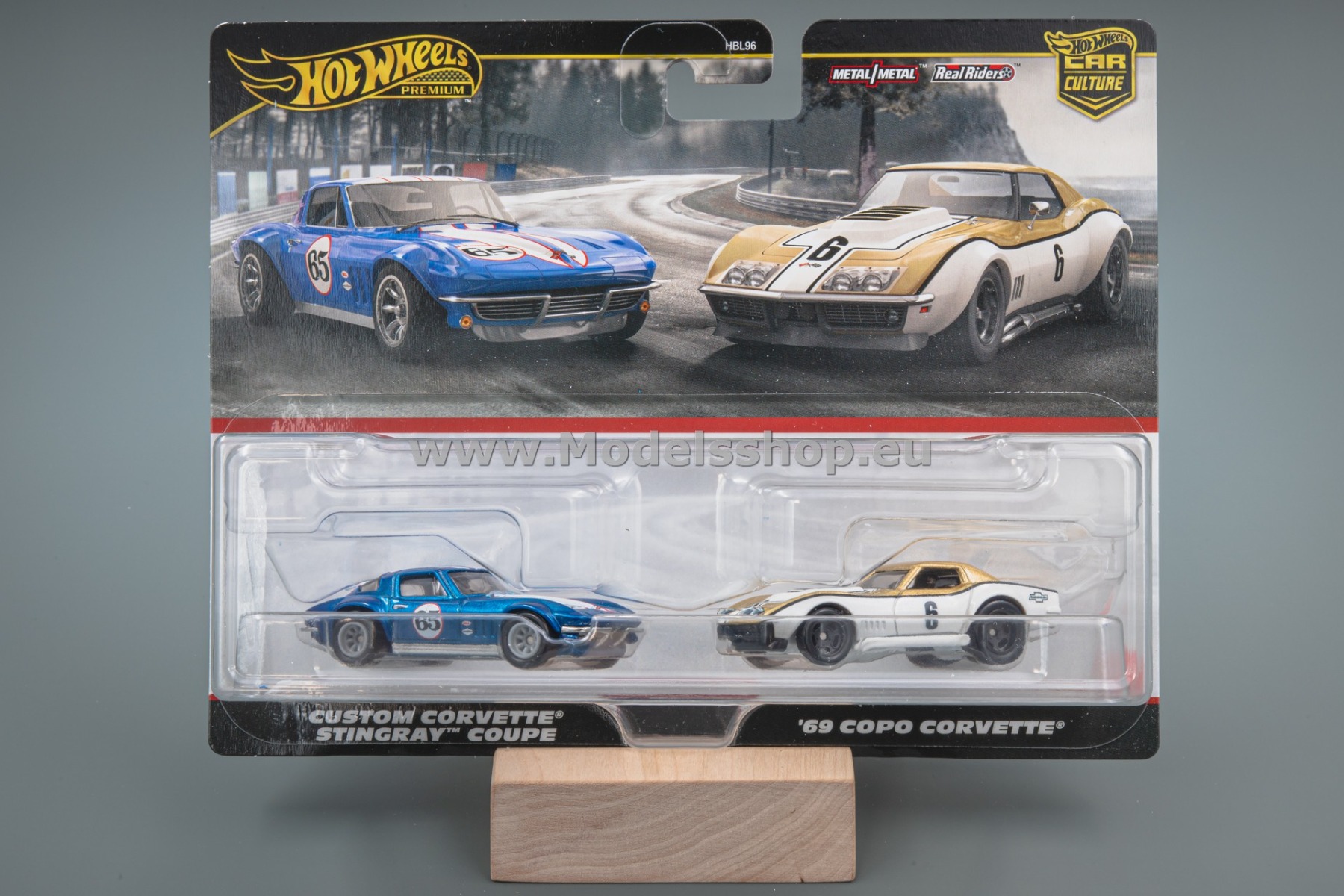 Custom Corvette Stingray Coupe & '69 Copo Corvette 2-pack Hot Wheels Premium 