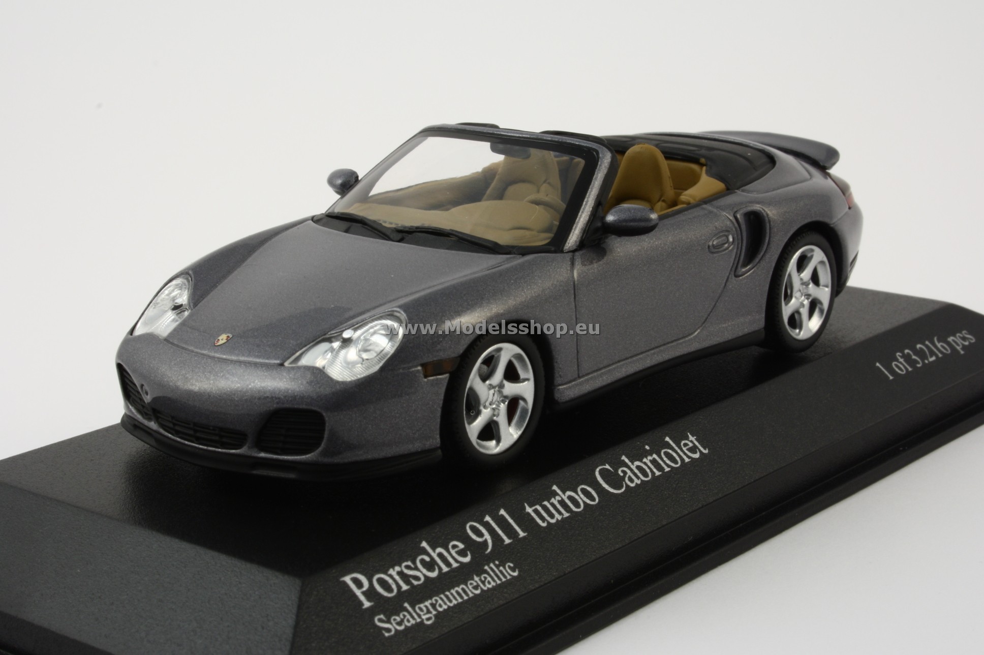 Minichamps 400062731 PORSCHE 911 TURBO CABRIOLET - 2003 - GREY METALLIC