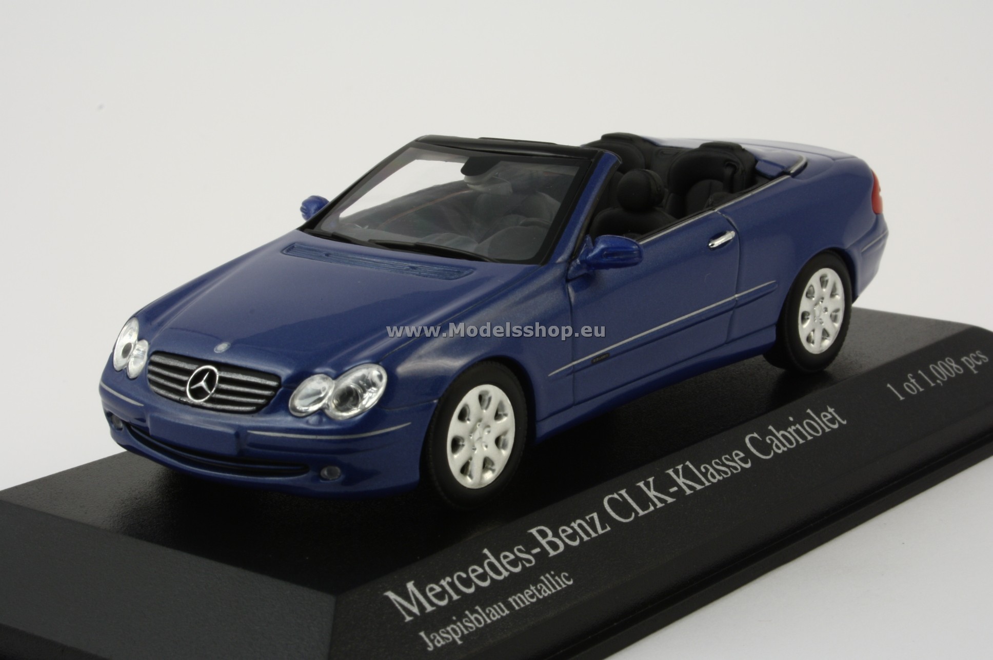 Minichamps 400031431 MERCEDES-BENZ CLK-CLASS CABRIOLET (A209) - 2003 - BLUE