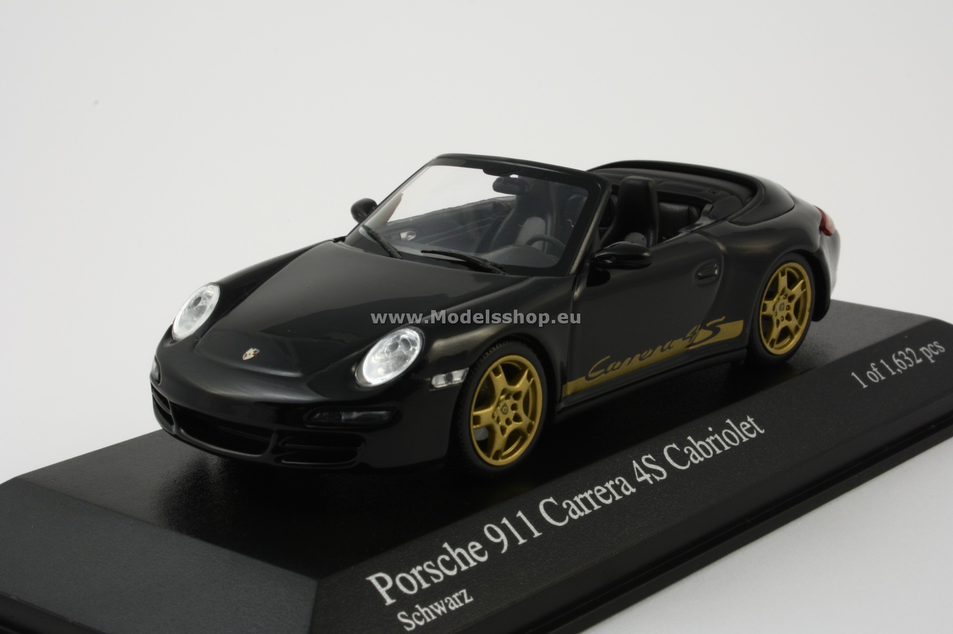 Minichamps 400065331 PORSCHE 911 CARRERA 4S CABRIOLET - 2005 - BLACK