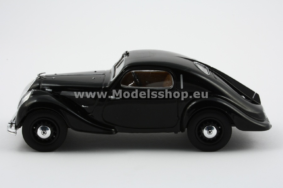 Maquette Abrex 1/43 Skoda Popular Sport Monte-Carlo 1937 - Métal, En Boîte Plexiglass - Occasion Comme Neuve