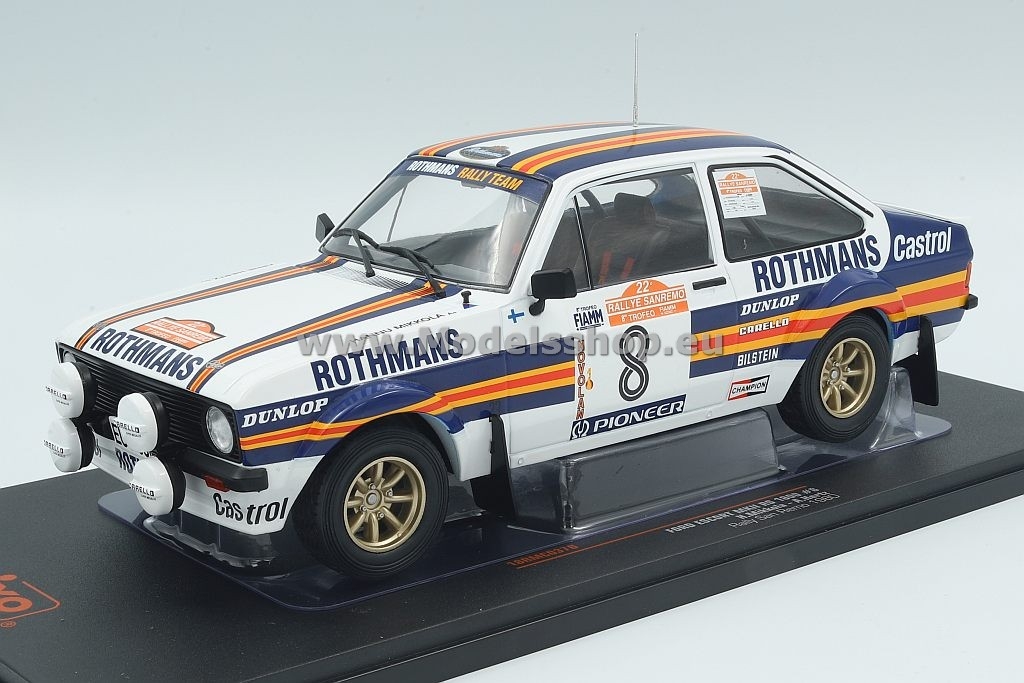 Ford Escort MKII RS 1800, 1980,No.8, Rothmans, Rallye WM, Rally San Remo, H.Mikkola/A.Hertz