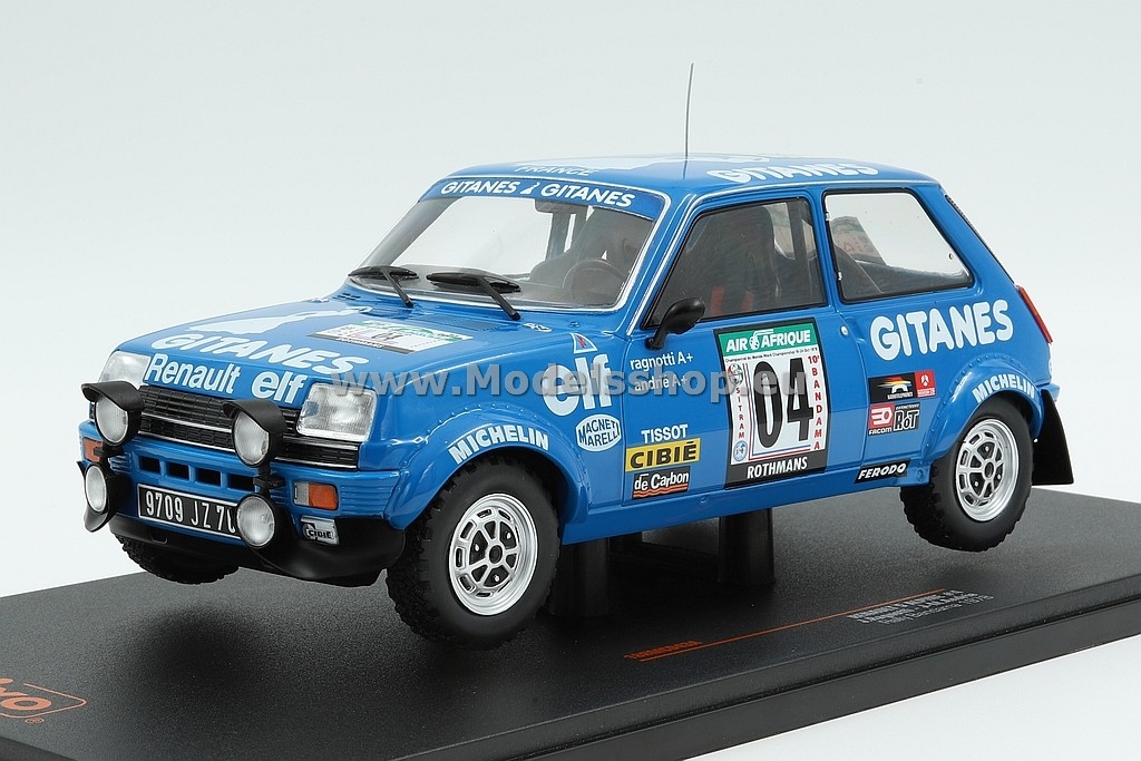 IXO18RMC043A Renault 5 alpine, No.4, Gitanes, Rally Bandama 1978 J.Ragnotti/J-M.Andrie