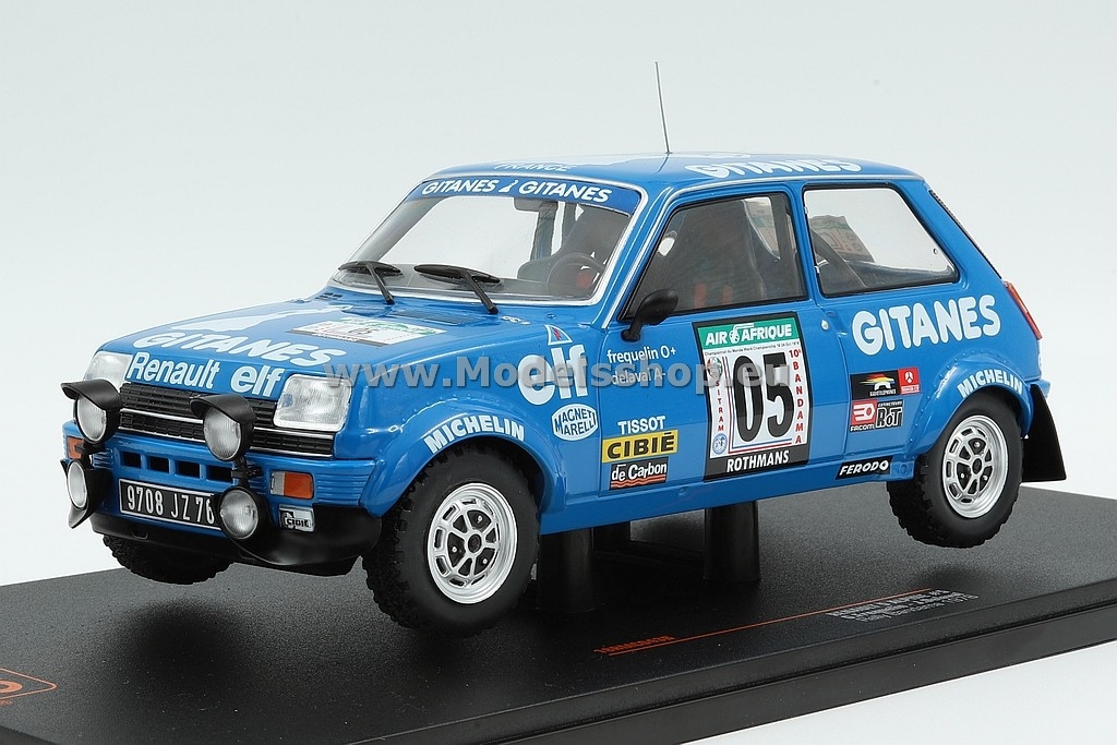 IXO18RMC043B Renault 5 Alpine, No.5, Gitanes, Rally Bandama 1978, G.Frequelin/J.Delaval
