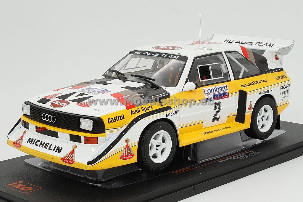 Audi Sport Quattro S1, No.2, HB Audi team, HB, Rallye WM, RAC Rallye 1985 H.Mikkola/A.Hertz