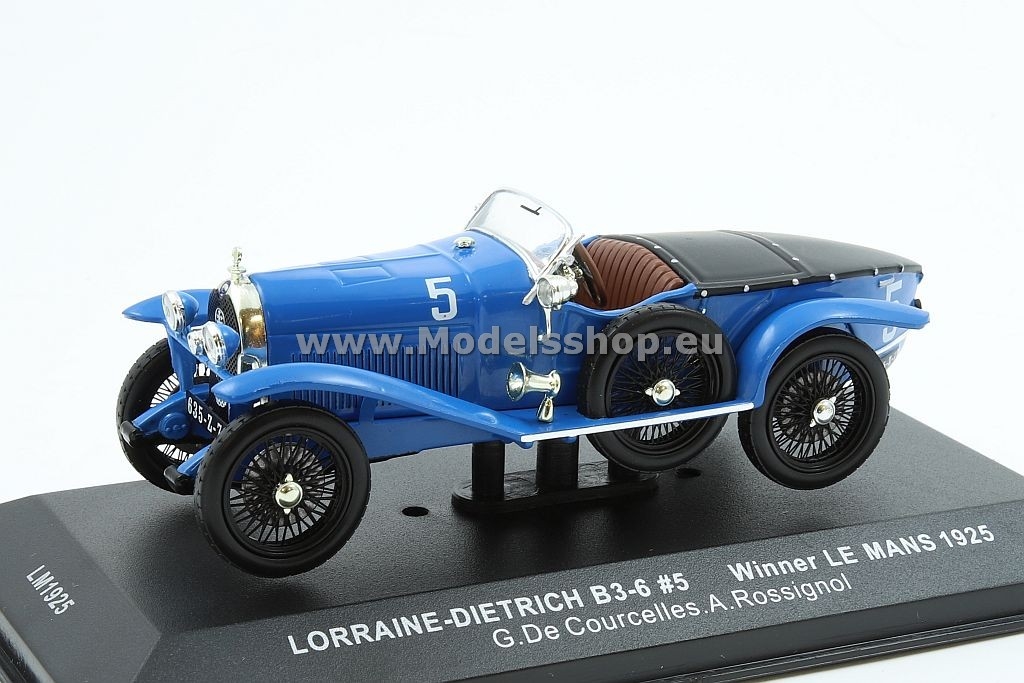 Lorraine-Dietrich B3-6, No.5, Lorraine-Dietrich et Cie, 24h Le Mans, 1925, G.De Courcelles / A.Rossignol