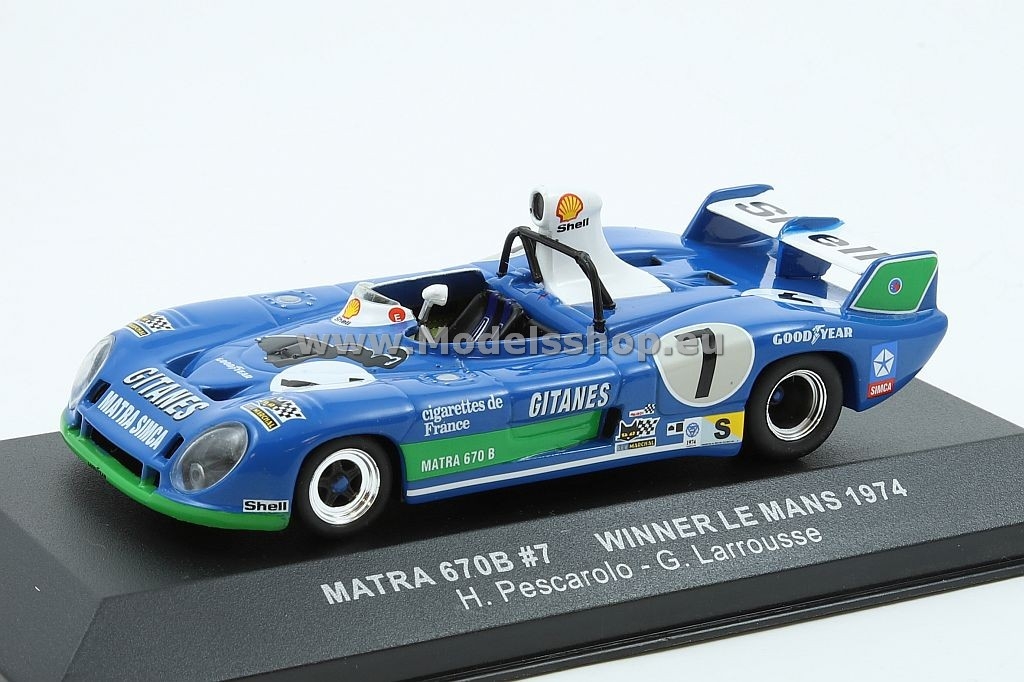 IXO LM1974 Matra 670 B, No.7, 24h Le Mans, 1974, H.Pescarolo / G.Larrousse