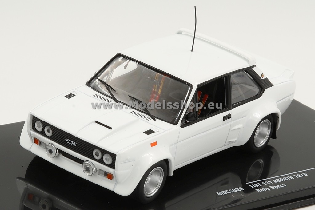 IXO MDCS028 Fiat 131 Abarth, white Plain Body Version, including 4 spare wheels /white/