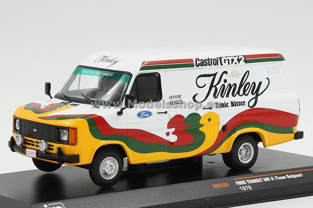 IXO RAC283 Ford Transit MKII, 1978, team van Kinley team Belgium