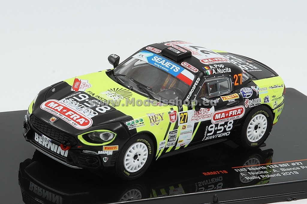 IXO RAM718 Fiat Abarth 124 RGT, No.27, MA Fra, Rallye Poland A.Nucita/A.Pop