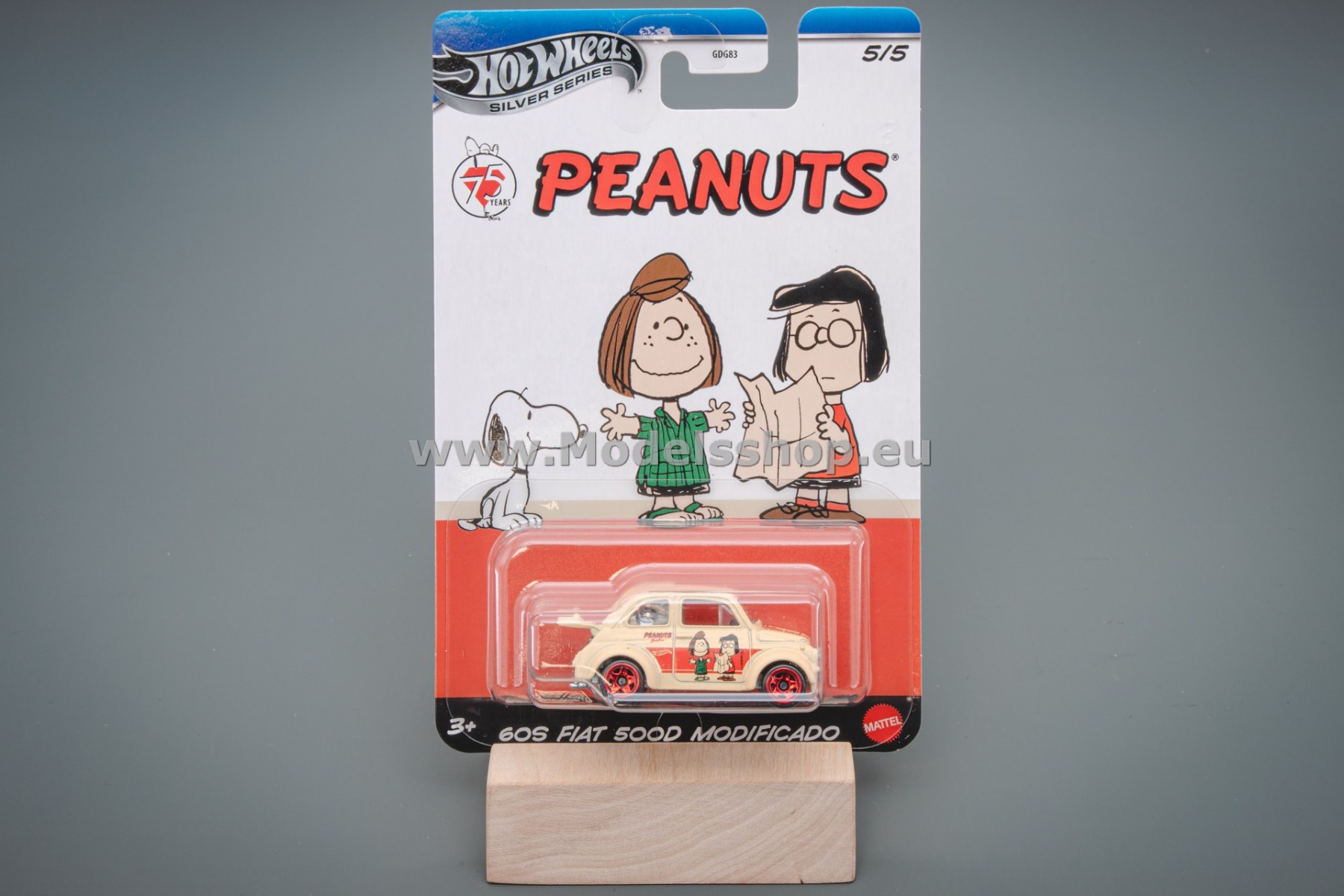 60s Fiat 500D Modificado Peanuts 75 Years Hot Wheels