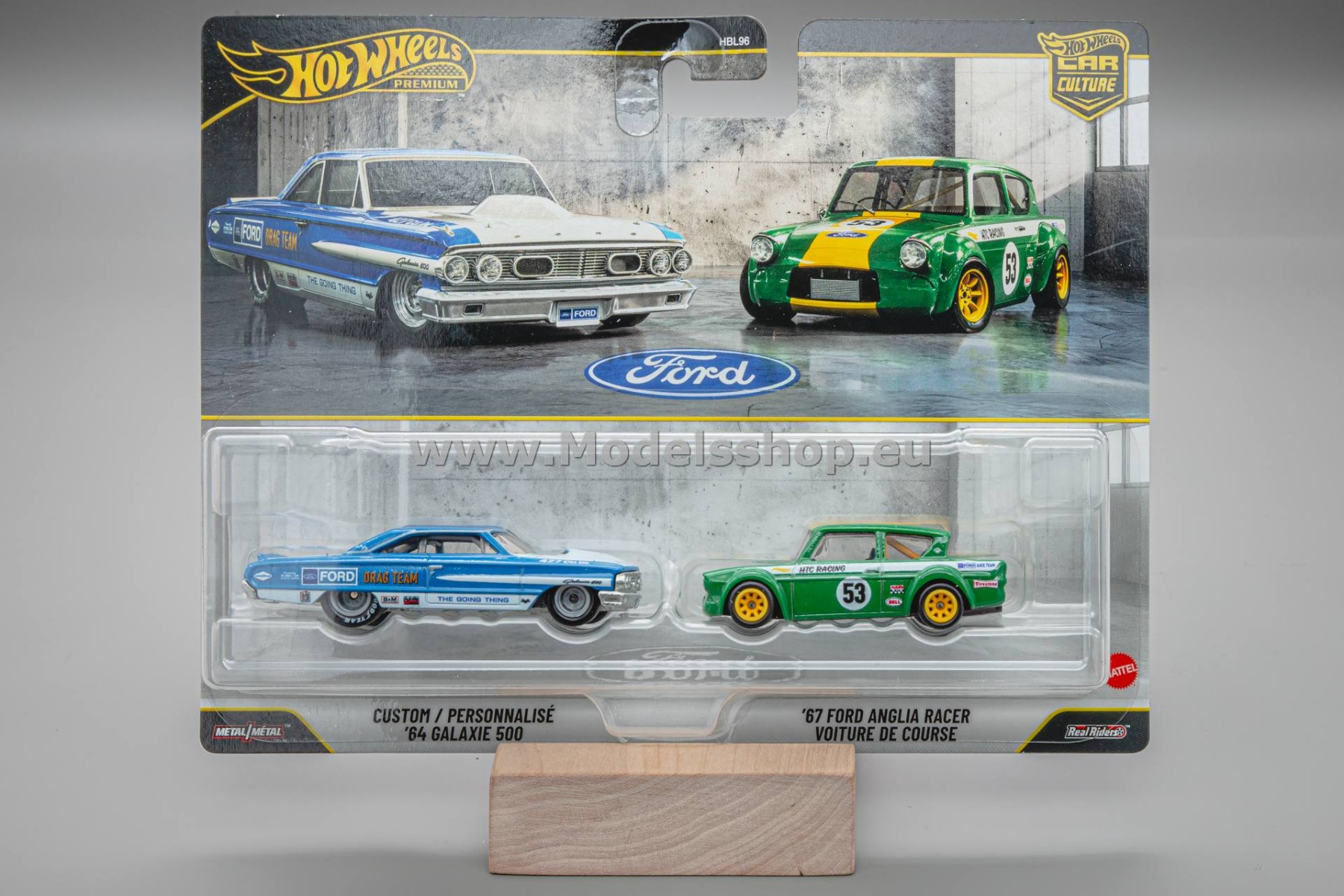 Custom '64 Galaxie 500 & '67 Ford Anglia Racer 2-pack Hot Wheels Premium