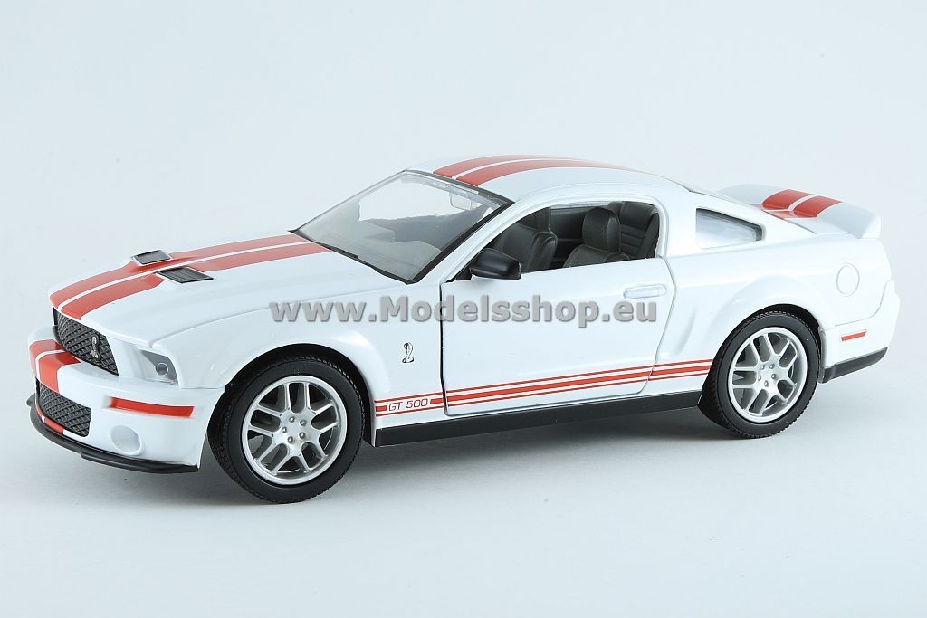 Ford Mustang Shelby GT500, 2007 /white w. red stripes/