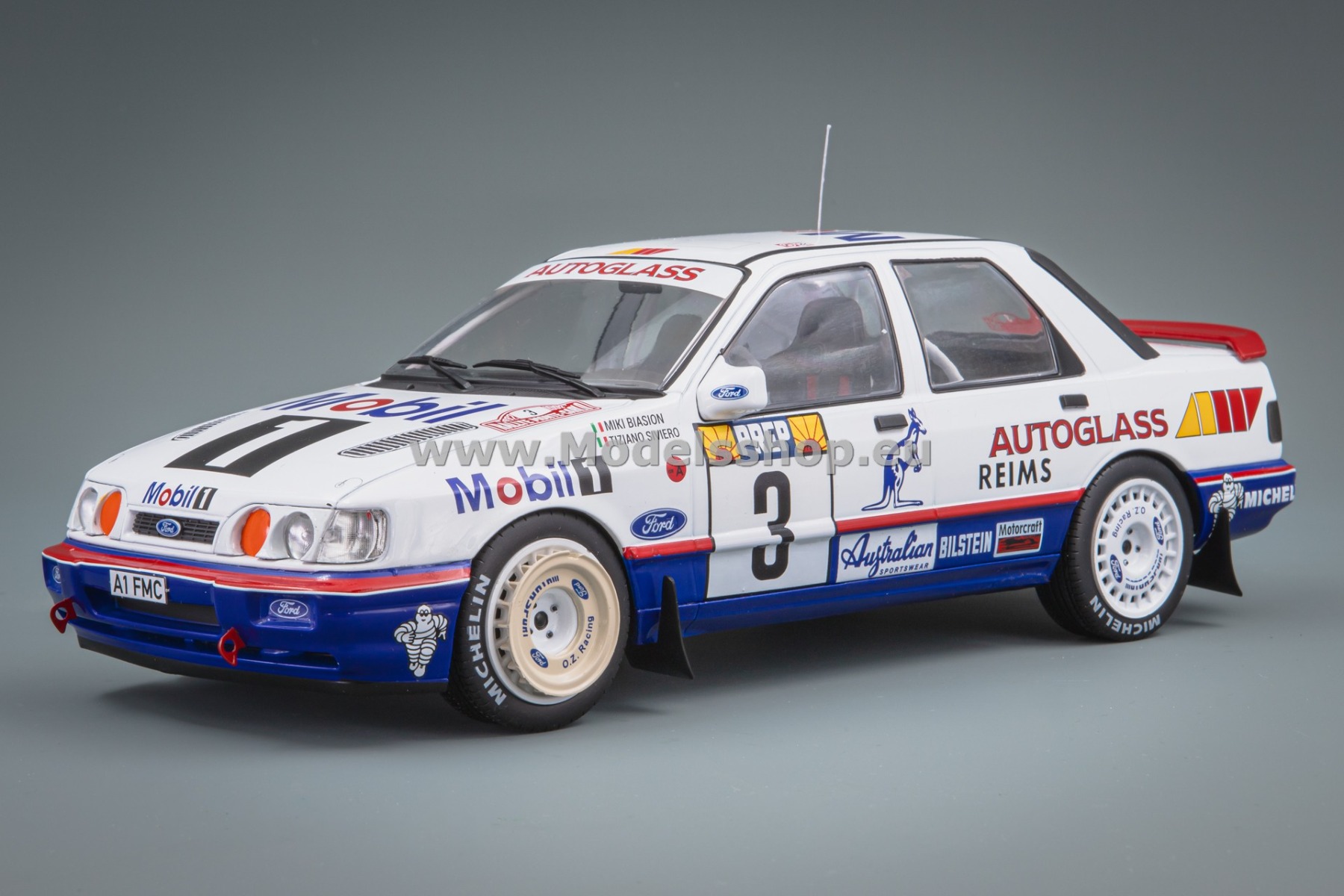 MCG18355R Ford Sierra Cosworth 4x4, No.3, Mobil 1, Rally WM, Rallye Monte Carlo 1992, M.Biasion - T.Siviero