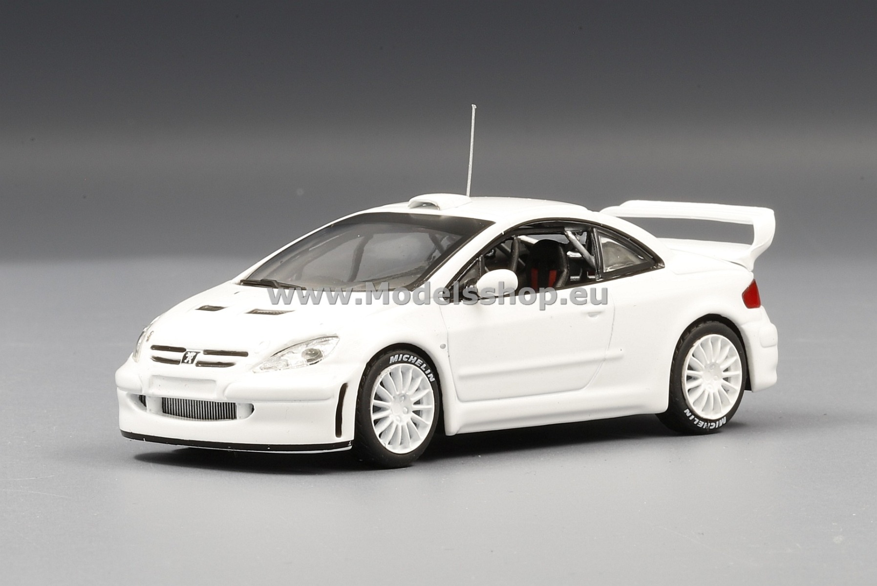 IXO MDCS030 Peugeot 307 WRC /white/ + 2 Set of Wheels and Tyres and Extra Rear Spoiler