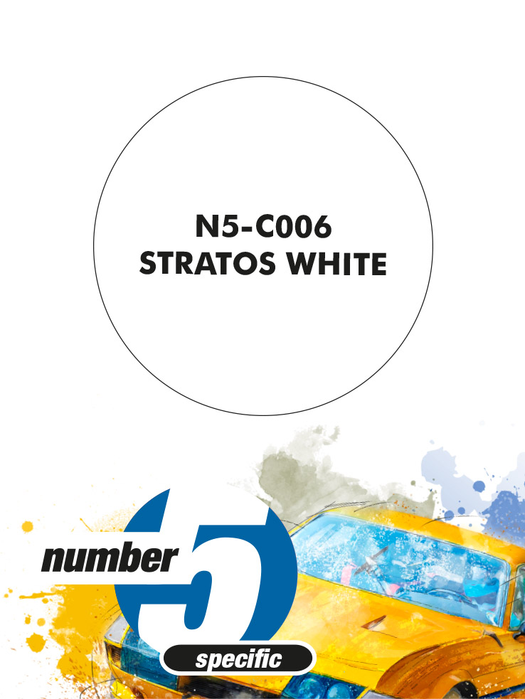 N5-C006 /Stratos White/ paint for airbrush 30ml, Number Five 