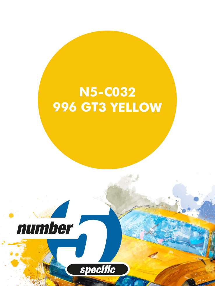 N5-C032 /996 GT3 Yellow/ paint for airbrush 30ml, Number Five