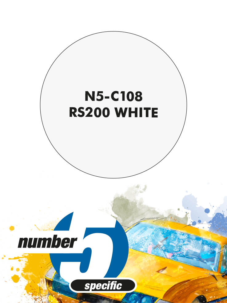 Number Five N5-C108 RS200 White 30ml, lacquer paint for airbrush