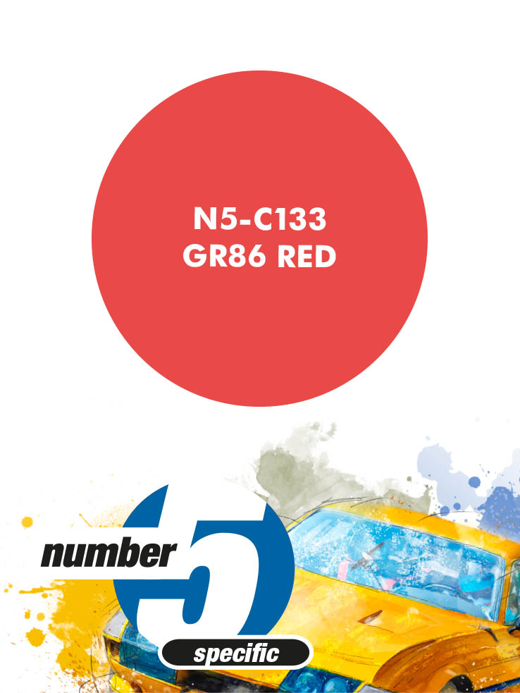 N5-C133 /GR86 Red/ paint for airbrush 30ml, Number Five