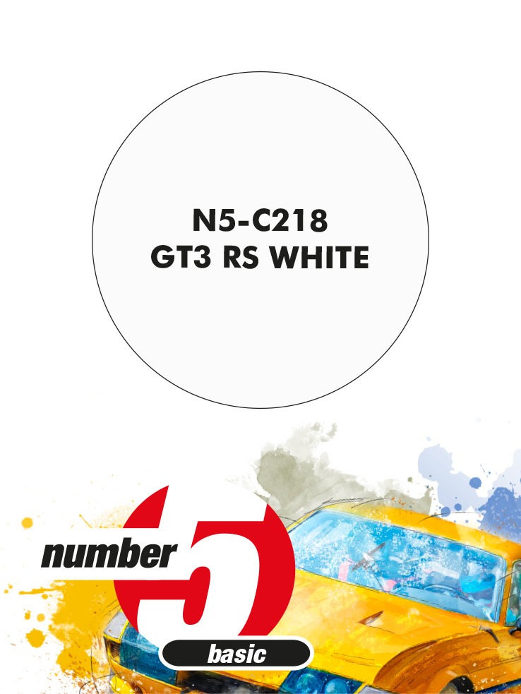 N5-C218 /GT3 RS White/ paint for airbrush 30ml, Number Five